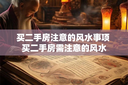 买二手房注意的风水事项 买二手房需注意的风水