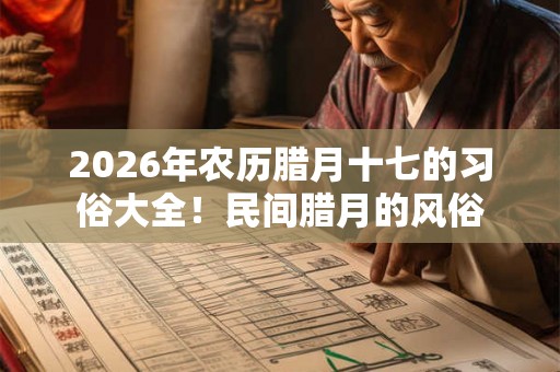 2026年农历腊月十七的习俗大全！民间腊月的风俗