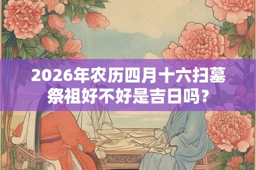 2026年农历四月十六扫墓祭祖好不好是吉日吗? 2026年农历四月十六扫墓祭祖好不好是吉日吗?