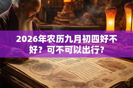 2026年农历九月初四好不好？可不可以出行？