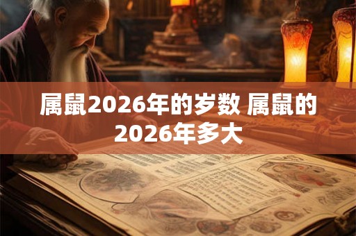 属鼠2026年的岁数 属鼠的2026年多大 属鼠2026年的岁数 属鼠的2026年多大