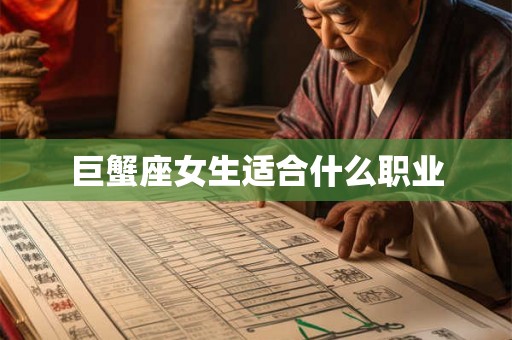 巨蟹座女生适合什么职业