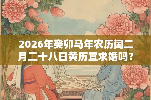 2026年癸卯马年农历闰二月二十八日黄历宜求婚吗？