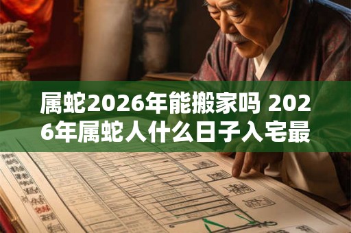 属蛇2026年能搬家吗 2026年属蛇人什么日子入宅最吉利