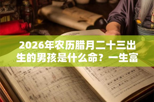 2026年农历腊月二十三出生的男孩是什么命？一生富贵？