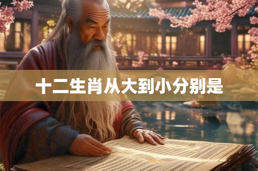 十二生肖从大到小分别是
