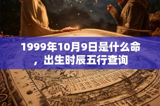 1999年10月9日是什么命,出生时辰五行查询 1999年10月9日是什么命,出生时辰五行查询