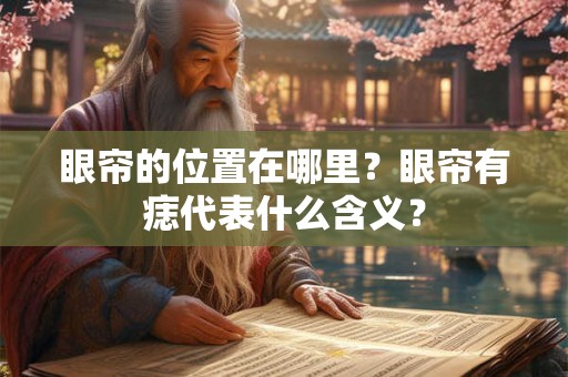 眼帘的位置在哪里？眼帘有痣代表什么含义？