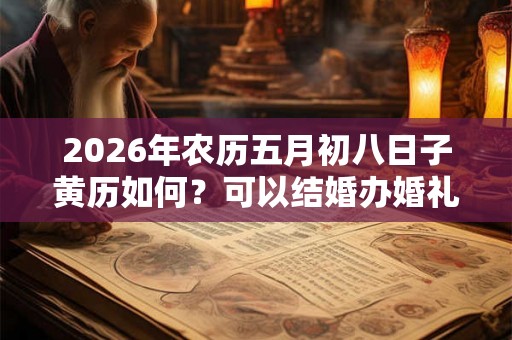 2026年农历五月初八日子黄历如何?可以结婚办婚礼吗? 2026年农历五月初八日子黄历如何?可以结婚办婚礼吗?