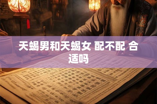 天蝎男和天蝎女 配不配 合适吗