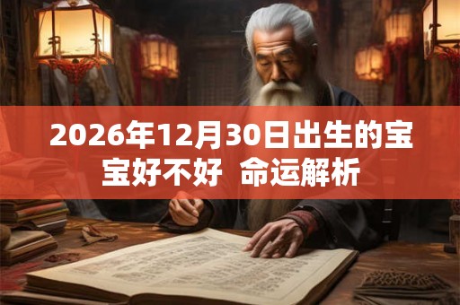 2026年12月30日出生的宝宝好不好  命运解析