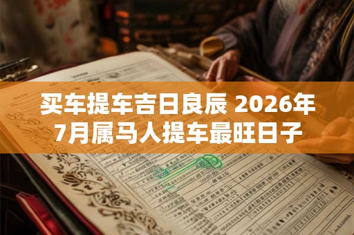 买车提车吉日良辰 2026年7月属马人提车最旺日子