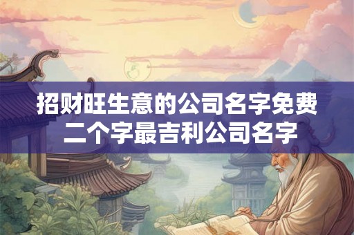 招财旺生意的公司名字免费 二个字最吉利公司名字