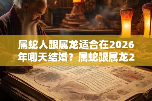 属蛇人跟属龙适合在2026年哪天结婚？属蛇跟属龙2026年结婚吉日