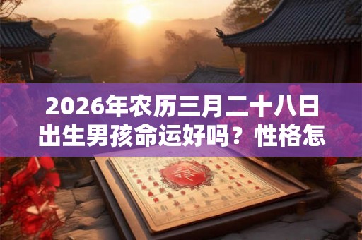 2026年农历三月二十八日出生男孩命运好吗?性格怎么样? 2026年农历三月二十八日出生男孩命运好吗?性格怎么样?