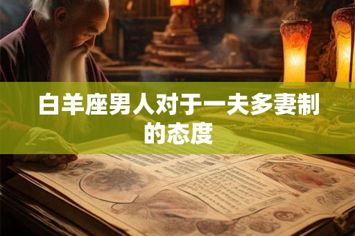 白羊座男人对于一夫多妻制的态度