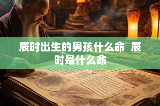 辰时出生的男孩什么命  辰时是什么命