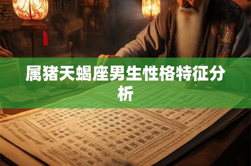 属猪天蝎座男生性格特征分析