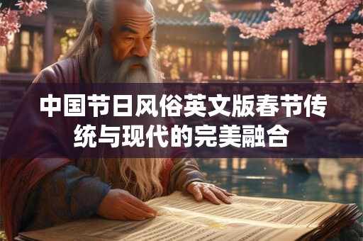 中国节日风俗英文版春节传统与现代的完美融合