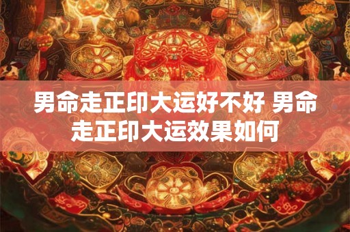 男命走正印大运好不好 男命走正印大运效果如何