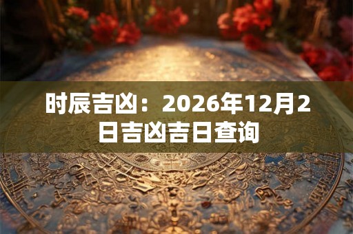 时辰吉凶：2026年12月2日吉凶吉日查询