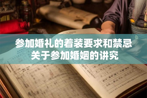 参加婚礼的着装要求和禁忌 关于参加婚姻的讲究