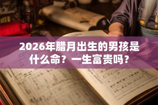 2026年腊月出生的男孩是什么命？一生富贵吗？