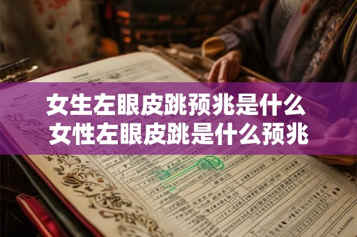 女生左眼皮跳预兆是什么 女性左眼皮跳是什么预兆