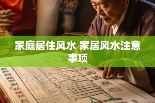 家庭居住风水 家居风水注意事项