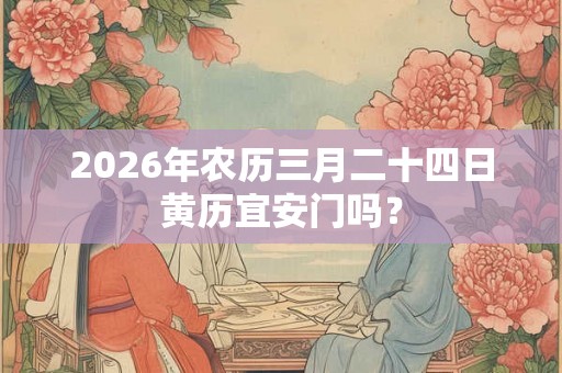 2026年农历三月二十四日黄历宜安门吗？