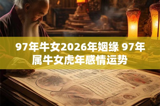 97年牛女2026年姻缘 97年属牛女虎年感情运势
