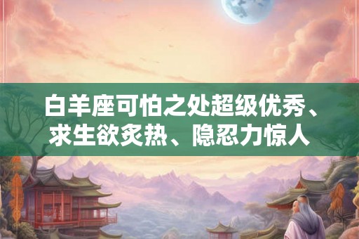 白羊座可怕之处超级优秀、求生欲炙热、隐忍力惊人