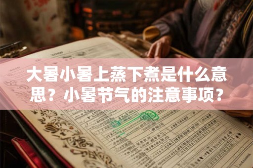 大暑小暑上蒸下煮是什么意思?小暑节气的注意事项? 大暑小暑上蒸下煮是什么意思?小暑节气的注意事项?
