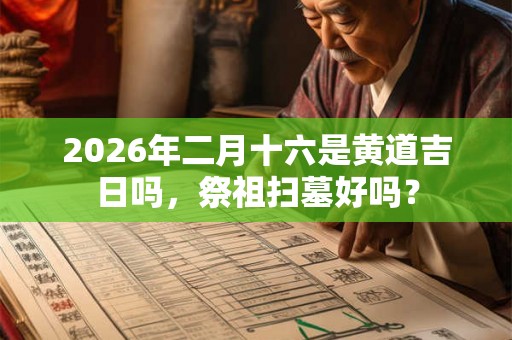2026年二月十六是黄道吉日吗，祭祖扫墓好吗？