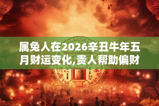 属兔人在2026辛丑牛年五月财运变化,贵人帮助偏财提升 属兔人在2026辛丑牛年五月财运变化,贵人帮助偏财提升