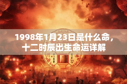 1998年1月23日是什么命,十二时辰出生命运详解 1998年1月23日是什么命,十二时辰出生命运详解