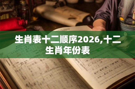 生肖表十二顺序2026,十二生肖年份表