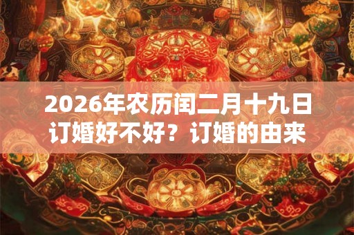 2026年农历闰二月十九日订婚好不好?订婚的由来 2026年农历闰二月十九日订婚好不好?订婚的由来