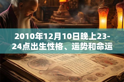 2010年12月10日晚上23-24点出生性格、运势和命运