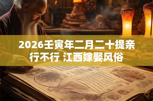2026壬寅年二月二十提亲行不行 江西嫁娶风俗