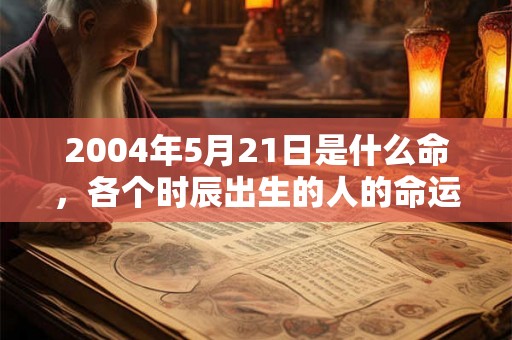 2004年5月21日是什么命，各个时辰出生的人的命运