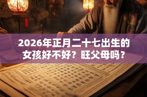 2026年正月二十七出生的女孩好不好？旺父母吗？