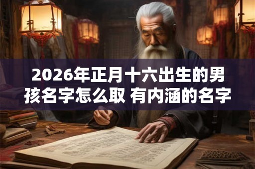 2026年正月十六出生的男孩名字怎么取 有内涵的名字推荐