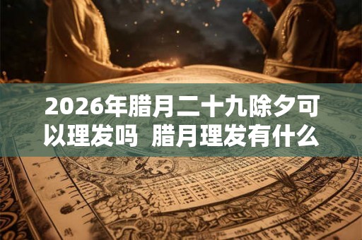 2026年腊月二十九除夕可以理发吗  腊月理发有什么讲究