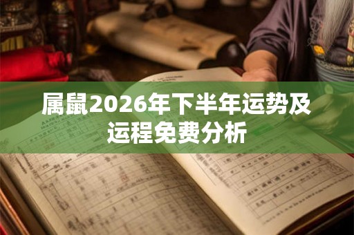 属鼠2026年下半年运势及运程免费分析