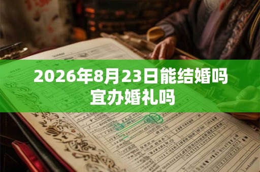 2026年8月23日能结婚吗 宜办婚礼吗
