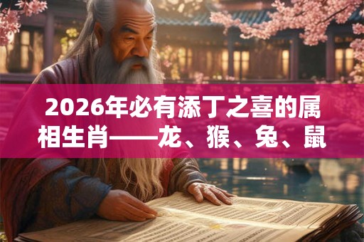 2026年必有添丁之喜的属相生肖——龙、猴、兔、鼠 2026年必有添丁之喜的属相生肖——龙、猴、兔、鼠