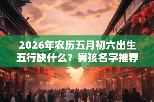 2026年农历五月初六出生五行缺什么？男孩名字推荐
