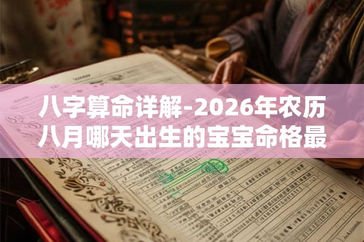 八字算命详解-2026年农历八月哪天出生的宝宝命格最好