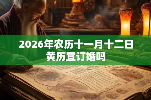 2026年农历十一月十二日黄历宜订婚吗